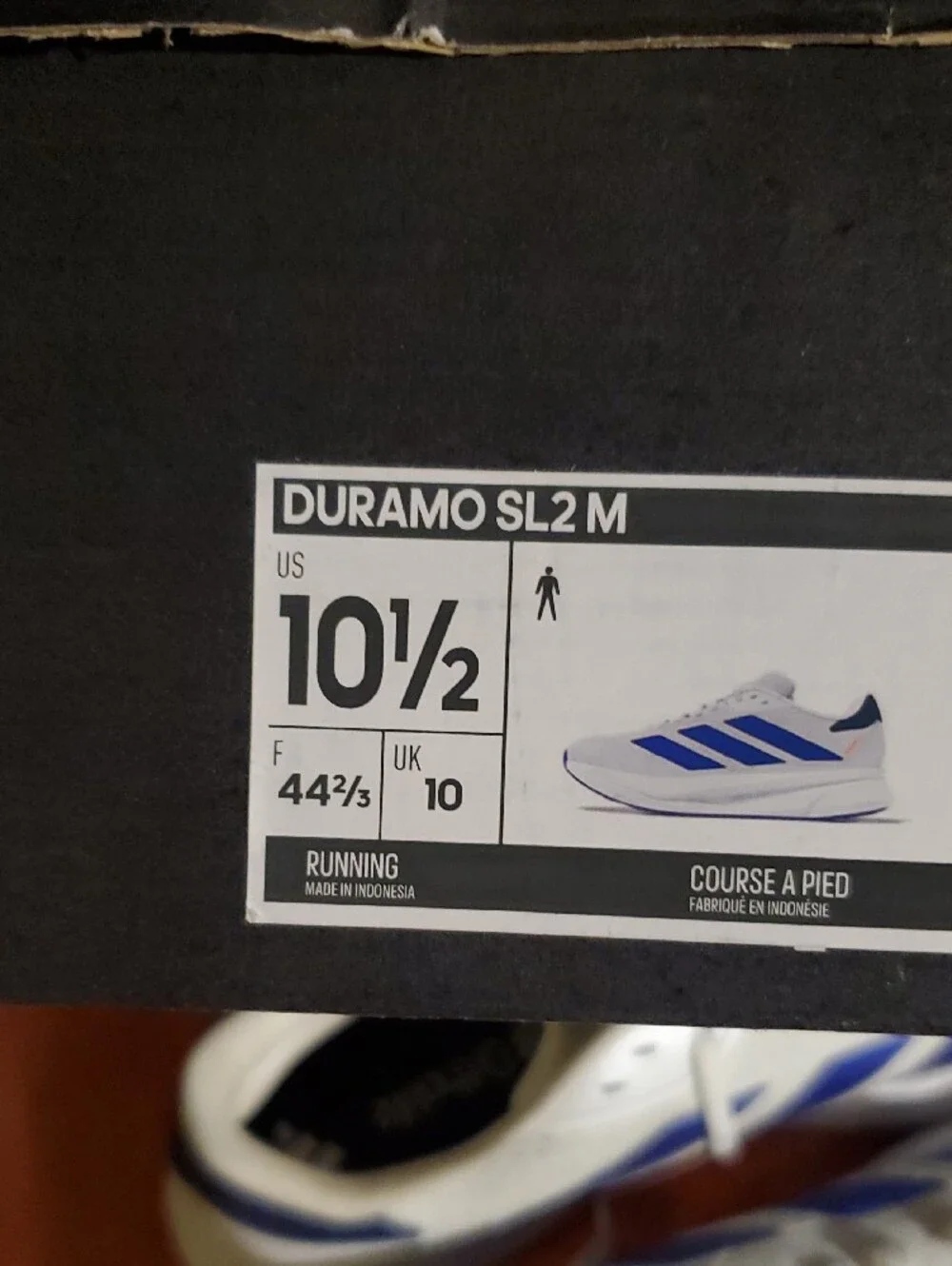 adidas Men’s White and Blue Athletic Sneakers